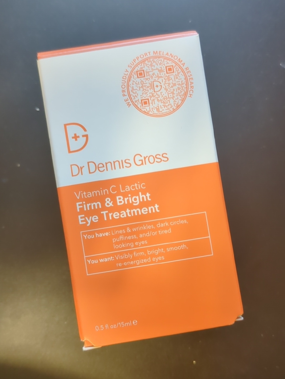 Dr Dennis Gross Vitamin C Lactic Firm & Bright Eye Treatment - Orange